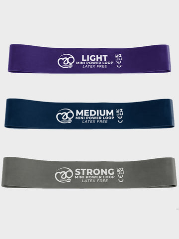 Yoga Mad Mini Power Loop Resistance Band - 3 Pack (Latex Free)